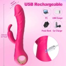Wibrator króliczek Dual Stimulation - podwójna stymulacja punktu G i łechtaczki, długość 22,3 cm - 5