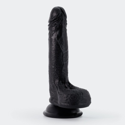 Dildo Silikonowy Inviktus 7 – 19 cm, Czarny - 1