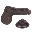 Dildo z przesuwną skórą 7,5 cala (19 cm) Dual Layer - Czarny - 8