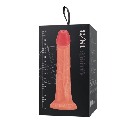 Realistyczne dildo CALIBER 18/3 z przyssawką, PVC, długość 18 cm, średnica 3 cm - 11