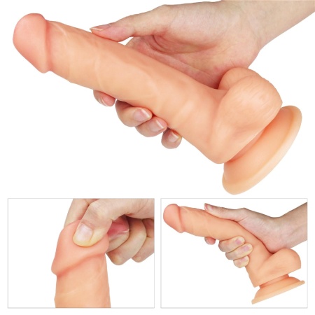 Dildo realistyczne The Ultra Soft Dude 20 cm z przyssawką, cieliste - 3