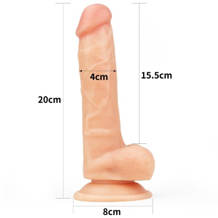 Dildo realistyczne The Ultra Soft Dude 20 cm z przyssawką, cieliste - 9