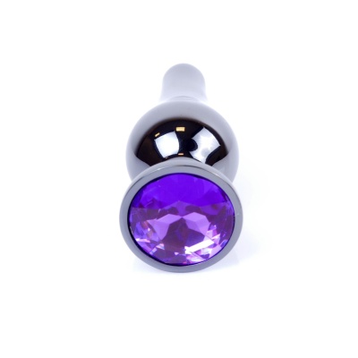 MyLove Toys - Jewellery Dark Silver BUTT PLUG- Purple - 1