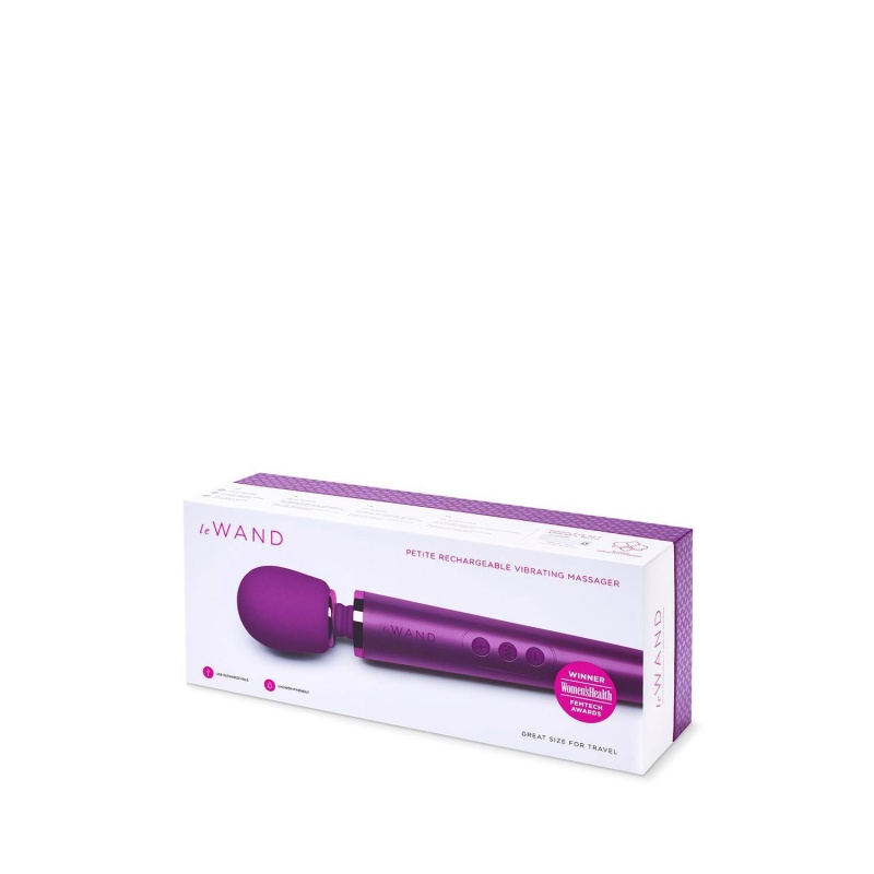 Le Wand Petite Cherry - elastyczna szyjka, 10 poziomów wibracji i 6 wzorców, 25,4 cm - 1