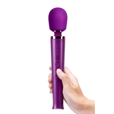 Le Wand Petite Cherry - elastyczna szyjka, 10 poziomów wibracji i 6 wzorców, 25,4 cm - 1 2