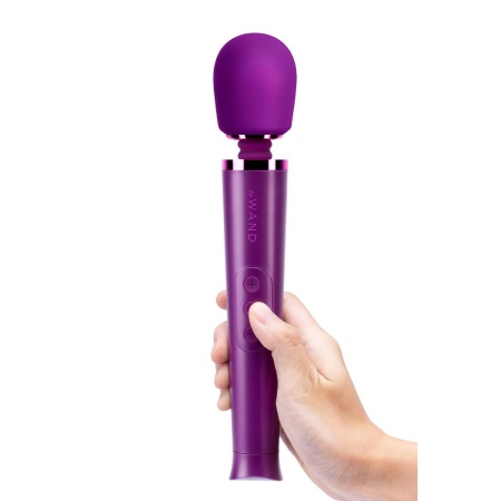 Le Wand Petite Cherry - elastyczna szyjka, 10 poziomów wibracji i 6 wzorców, 25,4 cm - 2