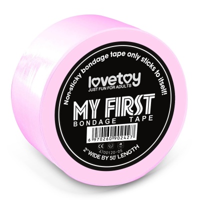 Taśma bondage My First Non Sticky Bondage Tape różowa 15 m x 5 cm - 1