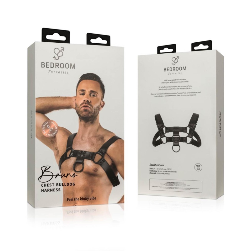 Bedroom Fantasies - Bruno Bondage Harness Black - 1