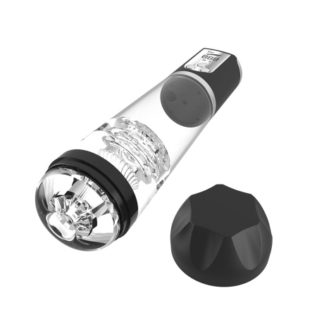 Pompka masturbacyjna LUXURY PUMP - automatyczna, wodoodporna, powiększony cylinder, przezroczysty rękaw, regulacja podciśnienia - 6