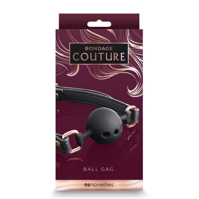 BONDAGE COUTURE BALL GAG  BLACK - 1