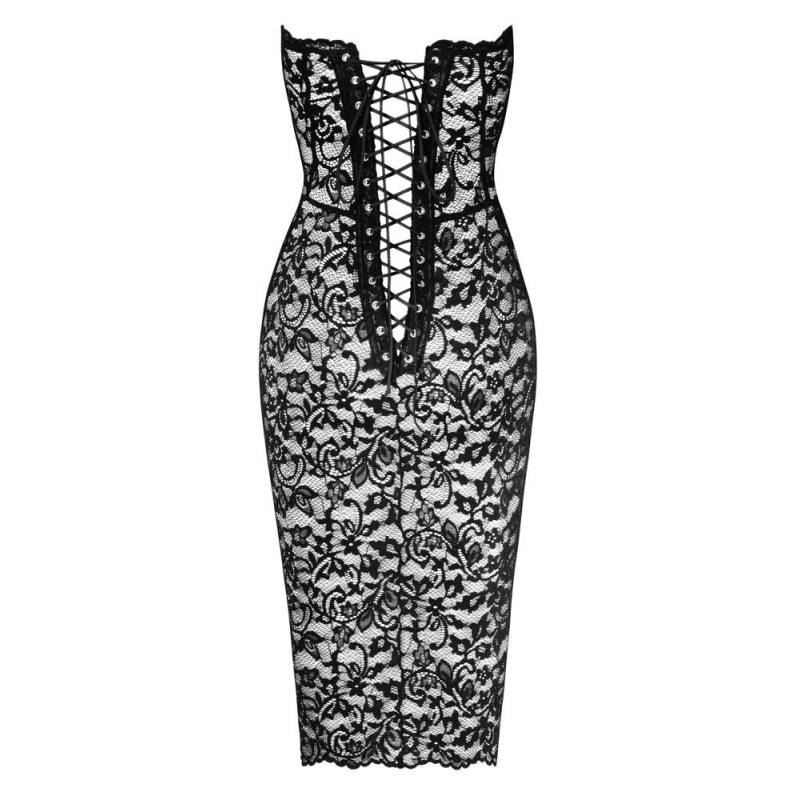 Noir Dress Lace S - 7