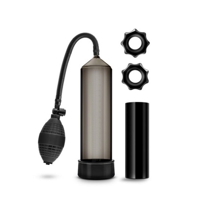 Pompka do penisa Quickie Kit Thick Cock Black - zestaw z manszetą i 2 pierścieniami, cylinder 24,13 cm x 5,7 cm - 1 2