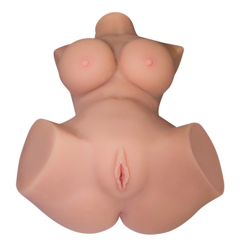 Masturbator Real Style IV – realistyczny tułów TPR z podwójnym wejściem, 48 cm, 12 kg - 2