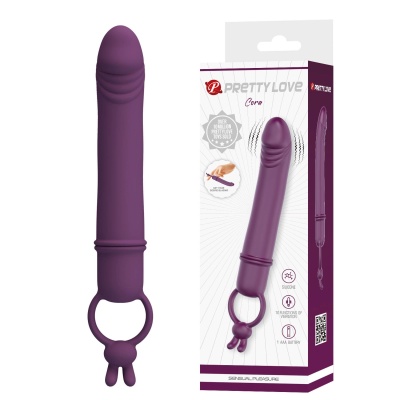 Wibrator Cora 20 cm z pierścieniowym uchwytem - 1