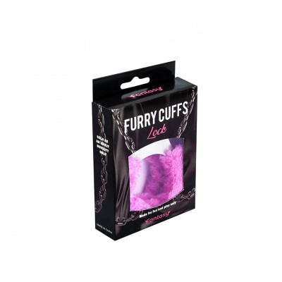 Metal handcuffs with pink furry - 1 2
