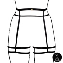 Double Strap Garter Belt with Adjustable Sliders - Plus Size - Black - 5