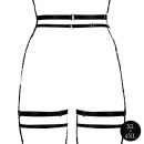 Double Strap Garter Belt with Adjustable Sliders - Plus Size - Black - 6