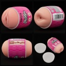 Dwustronny masturbator Slider Double-Ended 10,3 cm z pochwą i odbytnicą w kolorze cielistym - 3