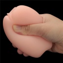 Dwustronny masturbator Slider Double-Ended 10,3 cm z pochwą i odbytnicą w kolorze cielistym - 6