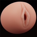 Dwustronny masturbator Slider Double-Ended 10,3 cm z pochwą i odbytnicą w kolorze cielistym - 11