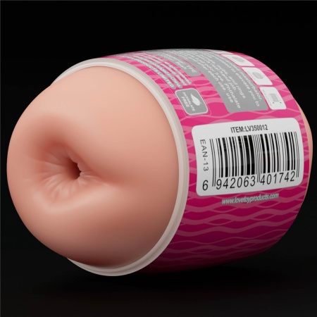 Dwustronny masturbator Slider Double-Ended 10,3 cm z pochwą i odbytnicą w kolorze cielistym - 13