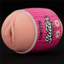 Dwustronny masturbator Slider Double-Ended 10,3 cm z pochwą i odbytnicą w kolorze cielistym - 14