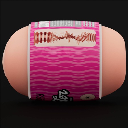 Dwustronny masturbator Slider Double-Ended 10,3 cm z pochwą i odbytnicą w kolorze cielistym - 15