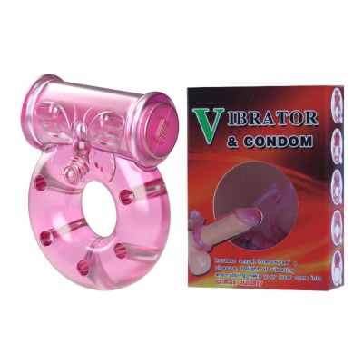 Pierścień erekcyjny Motylek z wibracjami 4,8 cm - 1