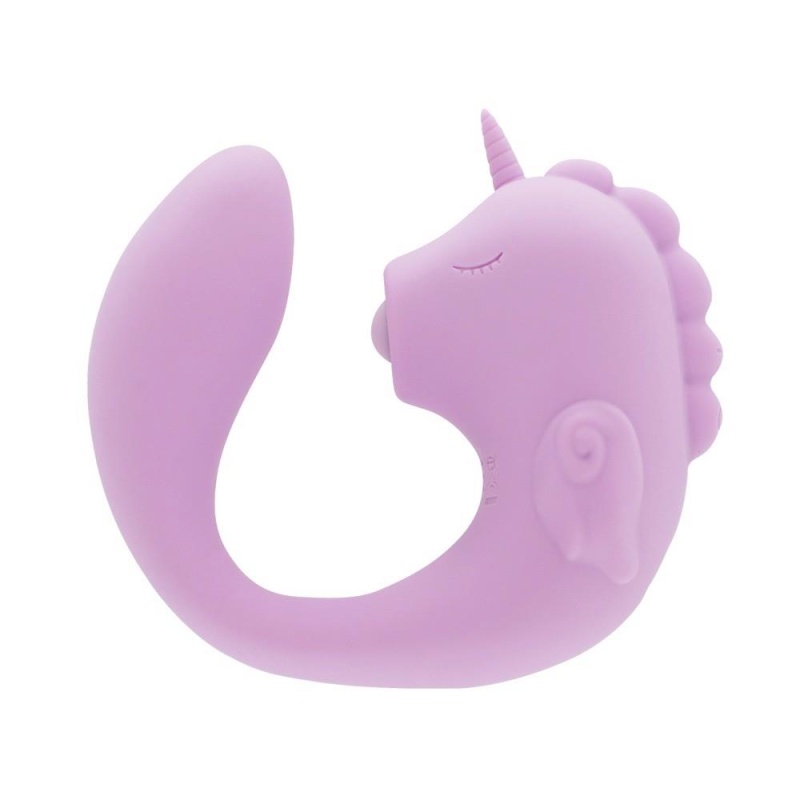 Unihorn C-Horse Marina Lilac – wibrator 2w1 do stymulacji punktu G i łechtaczki, silikon medyczny, 15 cm - 2