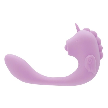 Unihorn C-Horse Marina Lilac – wibrator 2w1 do stymulacji punktu G i łechtaczki, silikon medyczny, 15 cm - 3