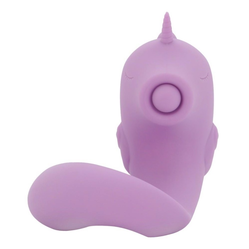 Unihorn C-Horse Marina Lilac – wibrator 2w1 do stymulacji punktu G i łechtaczki, silikon medyczny, 15 cm - 4