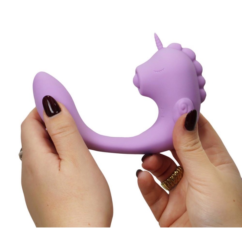 Unihorn C-Horse Marina Lilac – wibrator 2w1 do stymulacji punktu G i łechtaczki, silikon medyczny, 15 cm - 7