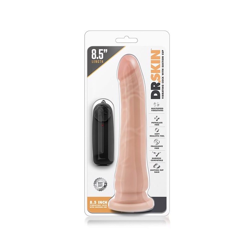 DR. SKIN 8.5INCH VIBR. REALISTIC DILDO - 1
