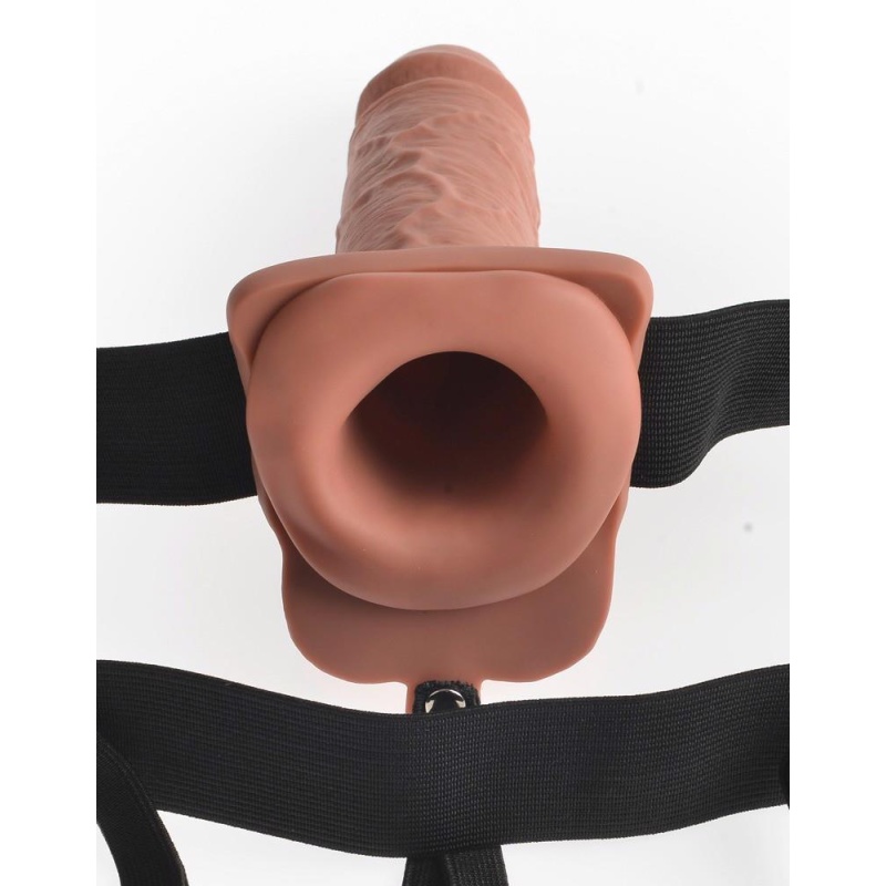 Strap-On Hollow FFS 7 z pilotem i 10 trybami wibracji — długość całkowita 20,3 cm, średnica zewnętrzna 5,3 cm, pas regulowany 71 - 4