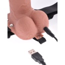 Strap-On Hollow FFS 7 z pilotem i 10 trybami wibracji — długość całkowita 20,3 cm, średnica zewnętrzna 5,3 cm, pas regulowany 71 - 9