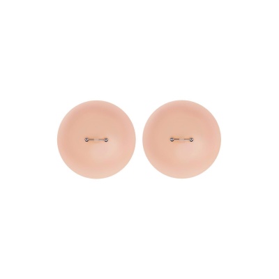 PEEKABOOS SILICONE PIERCED NIPPLE COVERS, FLESH - 1 2