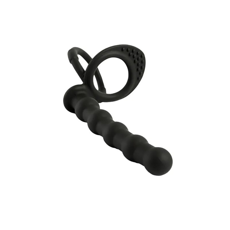 Dildo Strap-On Fantasy – Silikonowy, Zakrzywiony, do Podwójnej Penetracji, 13,5 cm (Ø 2,2 cm) - 5