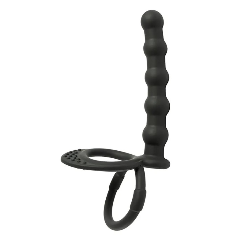 Dildo Strap-On Fantasy – Silikonowy, Zakrzywiony, do Podwójnej Penetracji, 13,5 cm (Ø 2,2 cm) - 6