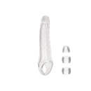 Przedłużacz prącia Performance Maxx Kit Transparent z pasem mosznowym 22,9 cm - 10