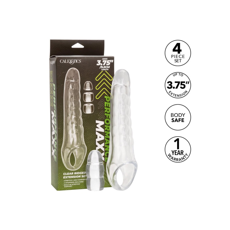 Przedłużacz prącia Performance Maxx Kit Transparent z pasem mosznowym 22,9 cm - 16