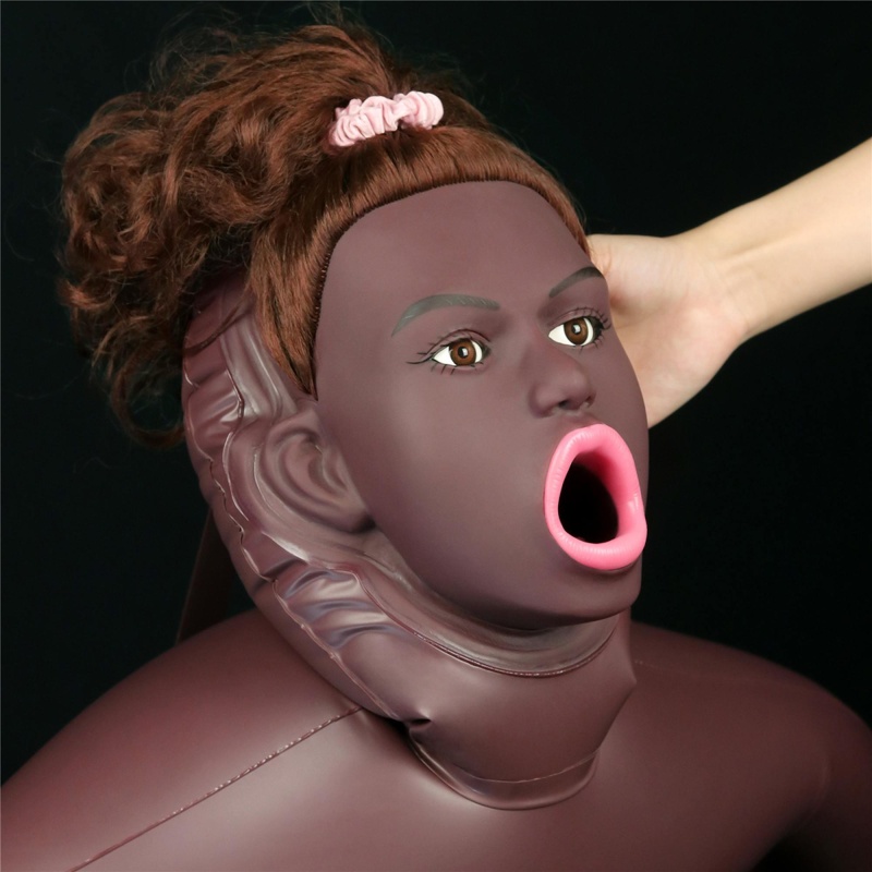 Nadmuchiwana lalka erotyczna Cowgirl Style 98 cm ciemnobrązowa - 4