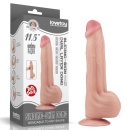 Dildo King Sized Sliding Skin Dual Layer 11,5 cala (29 cm) – TPE, cielisty - 1