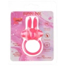 Wibrujący pierścień erekcyjny Bunny Ring Pink - rozciągliwy elastomer TPE z wypustką w kształcie króliczka, Ø 3 cm - 2