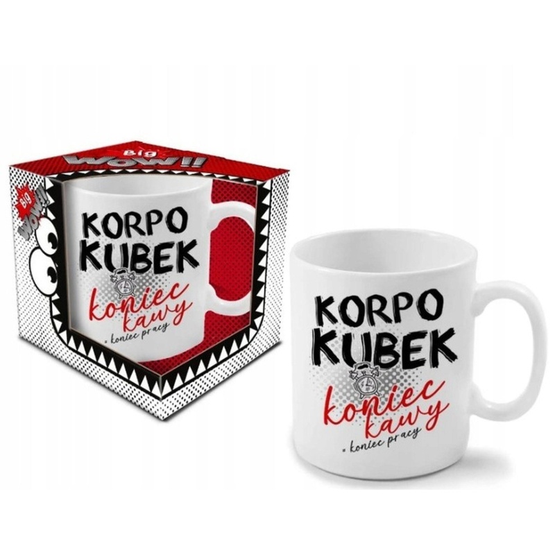 Kubek Big Boss 800 ml z napisem „Koniec kawy” – śmieszny prezent dla współpracownika - 1