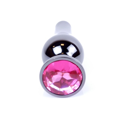 MyLove Toys - Jewellery Dark Silver BUTT PLUG- Pink - 1