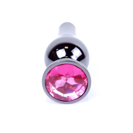 Biżuteria analna Jewellery Dark Silver - stal nierdzewna, bulwiasty korek 9,5 cm, Ø 3 cm - 1