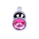 Biżuteria analna Jewellery Dark Silver - stal nierdzewna, bulwiasty korek 9,5 cm, Ø 3 cm - 1