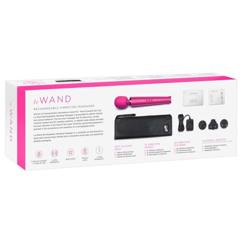 Różdżka do masażu Magenta z ruchomą głowicą silikonową 33,5 cm - 8