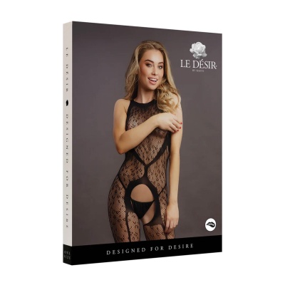 Crotchless Leopard Bodystocking - One Size - 1 2
