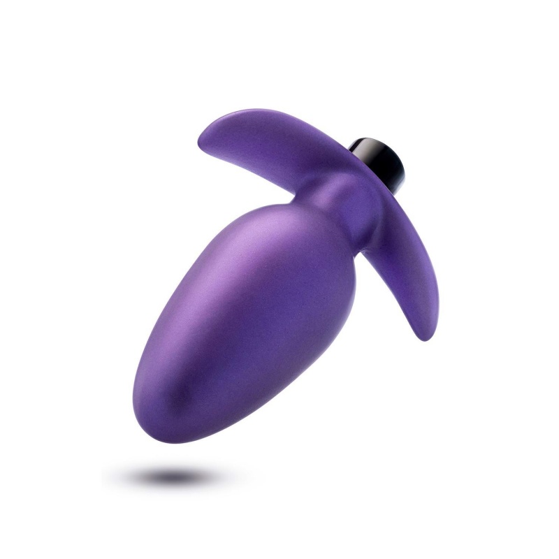 Plug analny wibrujący Excelsior Astro Violet - silikon Puria™, 10 funkcji wibracji, długość 12 cm (wprowadzalna 8,9 cm) - 4